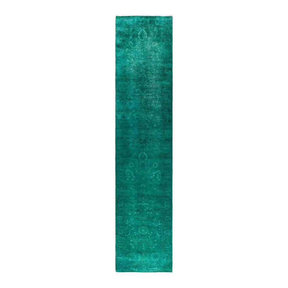 Overdyed Green 3 ft. x 12 ft. Solid Wool Indoor Runner Rug price history on PriceWatchPro