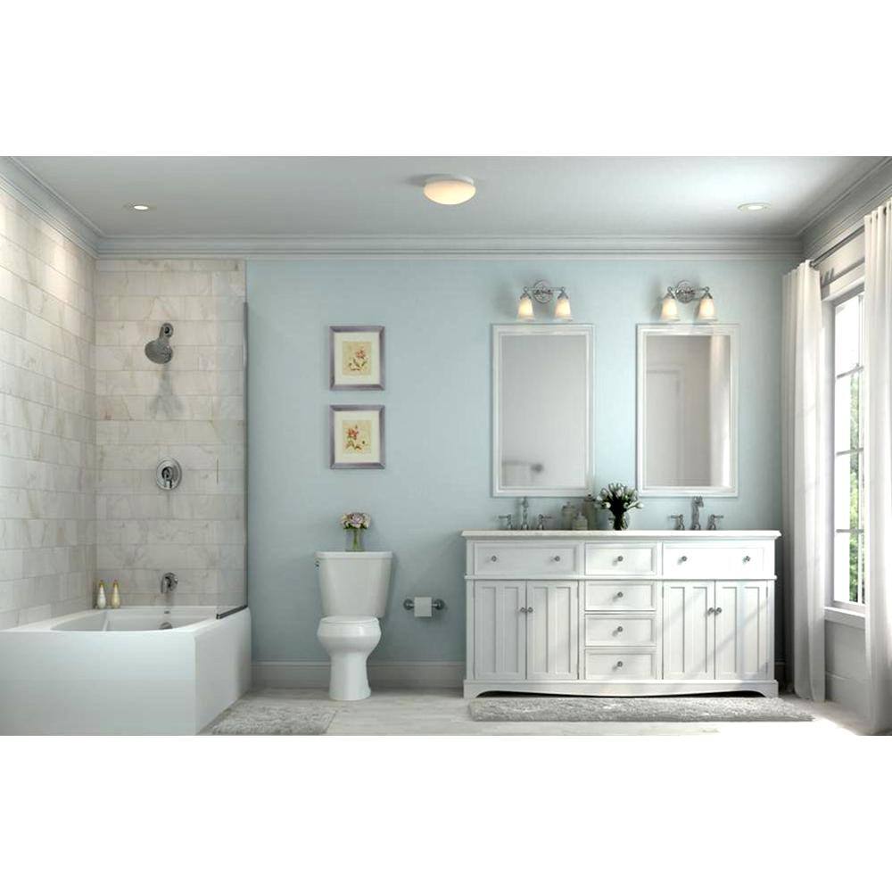 Sleek White 14" LED Energy Star Flush Mount Light for Indoor/Outdoor