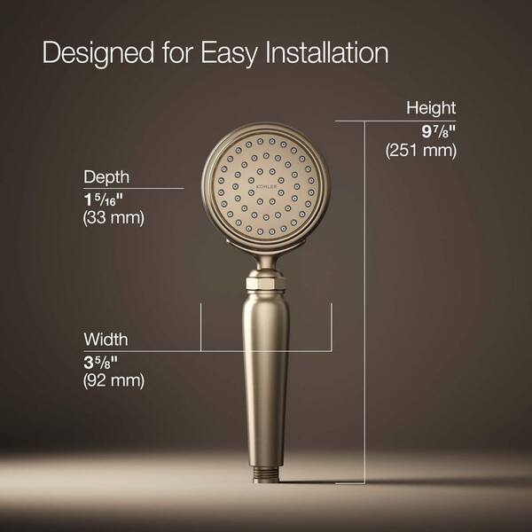 i.asuka117 KOHLER Artifacts 1-Spray Wall Mount Handheld Shower Head with 2.5