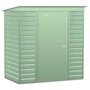 Select 6 ft. W x 4 ft. D Sage Green Metal Shed 21 sq. ft.