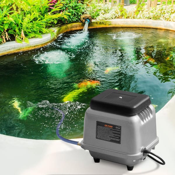 Linear Air Pump, 109 L/Min Air Flow Septic Aerator Pump, Aeration System for 1/2 Acre 10 ft. Deep Ponds, Water Gardens