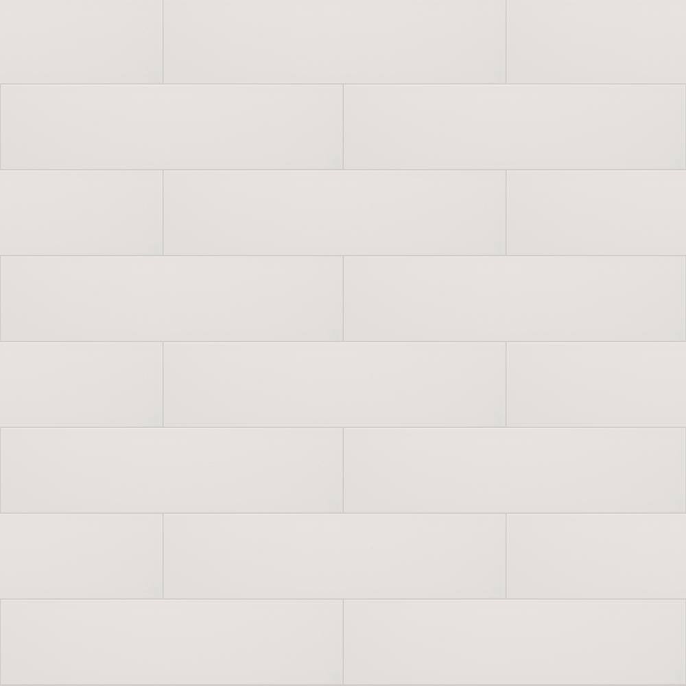 Florida Tile Inc Streamline Buff White Glossy 4 in. x 16 in. Ceramic