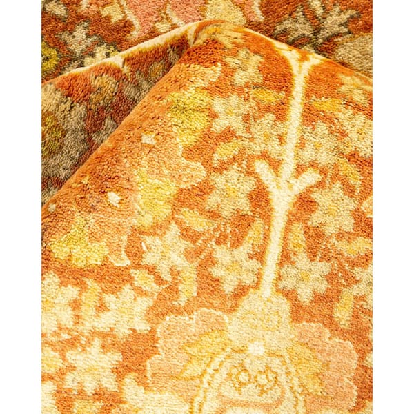 Mogul 8 ft. x 10 ft. Brown Oriental Wool Indoor Area Rug