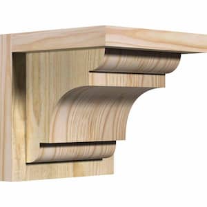 8 in. x 8 in. x 8 in. Douglas Fir New Brighton Rough Sawn Corbel with Backplate