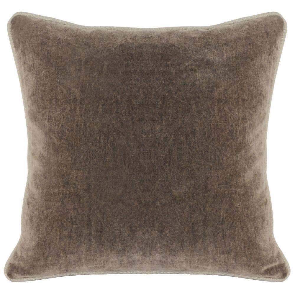 Set of 2-2 x 18 x 18 in. Benzara BM178006 Contemporary Style Small Diagonal Patterned Throw Pillows44; Brown 