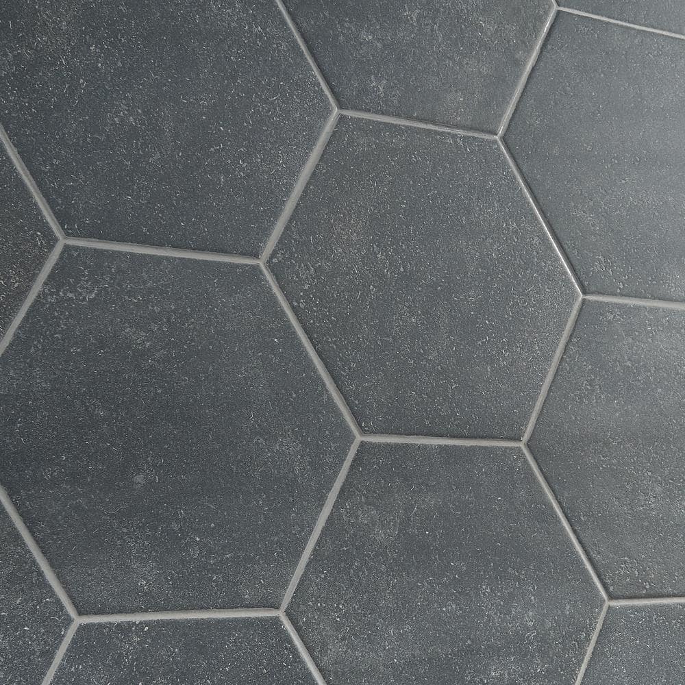 Lannister Matte Gray Hexagonal Porcelain Floor and Wall Tile