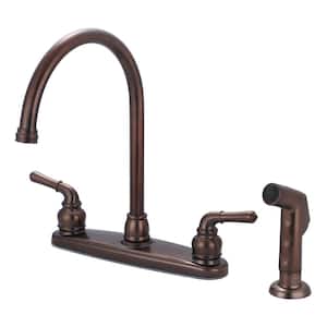 Accent 2-Handle Standard Kitchen Faucet with Sprayer in Oil Rubbed Bronze