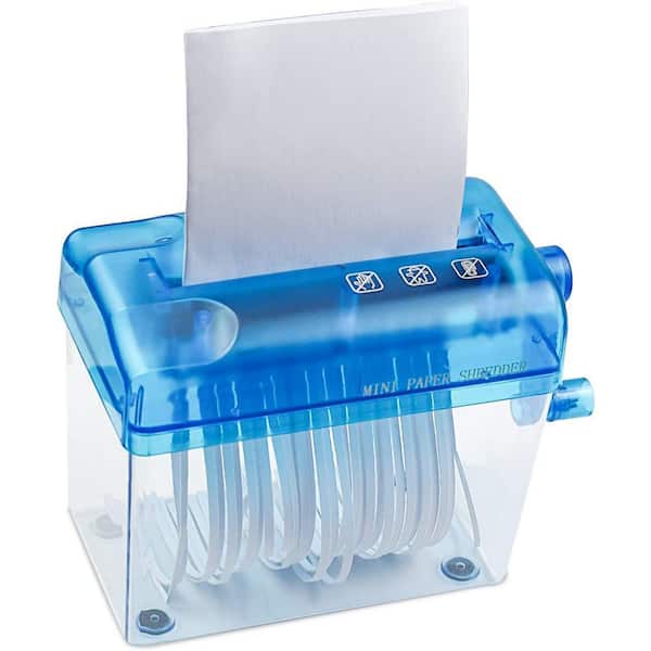 Yichuhaoxi Mini Hand Shredder Portable Paper Shredder Manual Shredder Documents Paper Cutting Tool Home Office Desktop