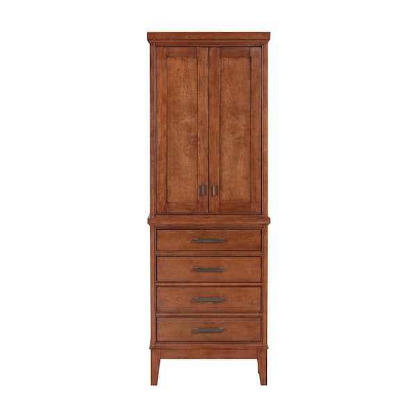 Madison 24 in. W x 16 in. D x 71 in. H Tobacco Linen Cabinet