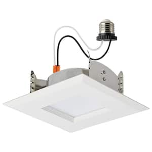 4 in. Adjustable CCT Retrofit Remodel Non-IC Rated Dimmable Indoor Integrated LED Recessed Light Trim