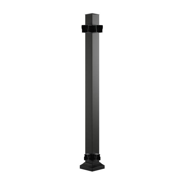 Fiberon Cityside 36 in. x 2.5 in. Black Contemporary Aluminum Corner Post