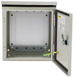 8x16x16 in. Electrical Box Enclosure NEMA 4X Outdoor Junction Box Carbon Steel Hinged with Rain Hood for Outdoor Indoor