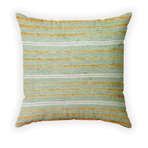 Woven  Stripe Multi Outdoor Throw Pillow