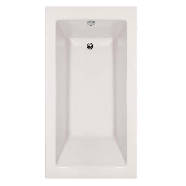 Hydro Systems Shannon 60 in. Acrylic Rectangular Drop-in Air Bath Bathtub in Biscuit