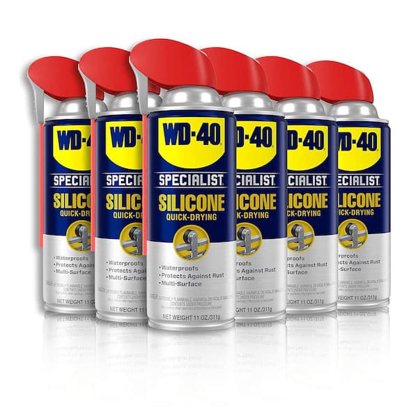 WD-40 SPECIALIST 11 oz. Silicone, Quick-Drying Lubricant with Smart Straw  Spray (6 Pack) 611826 - The Home Depot