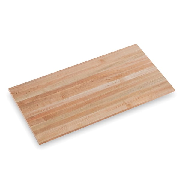 4 ft. L x 25 in. D x x 1.5 in. T Finished Maple Solid Wood Butcher Block Countertop with Square Edge