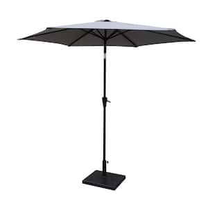 8.8 ft. Aluminium Market Umbrellas in Gray with Push Button Tilt and Crank lift