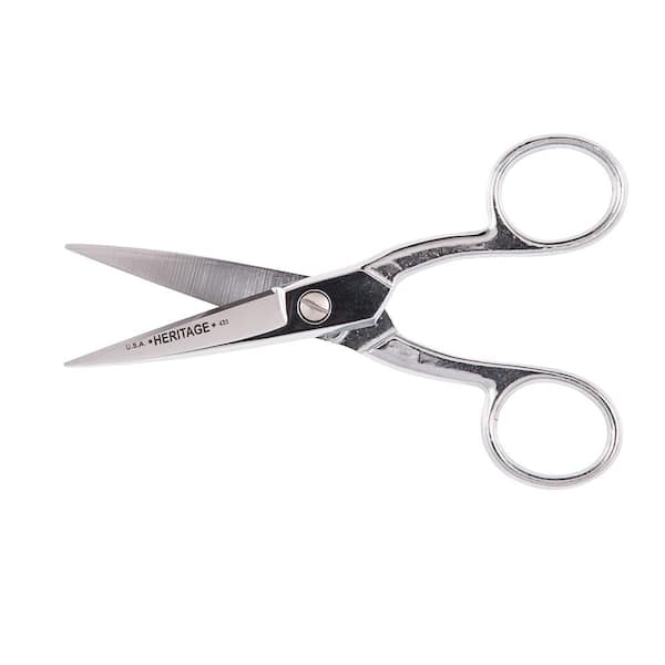 Klein Tools 5 in. Large Ring Embroidery Scissor G405LR - The Home Depot