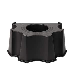Black Plastic UV-Resistant Outdoor Rain Barrel Stand (27 in. W x 20.6 in. L x 10.1 in. H)
