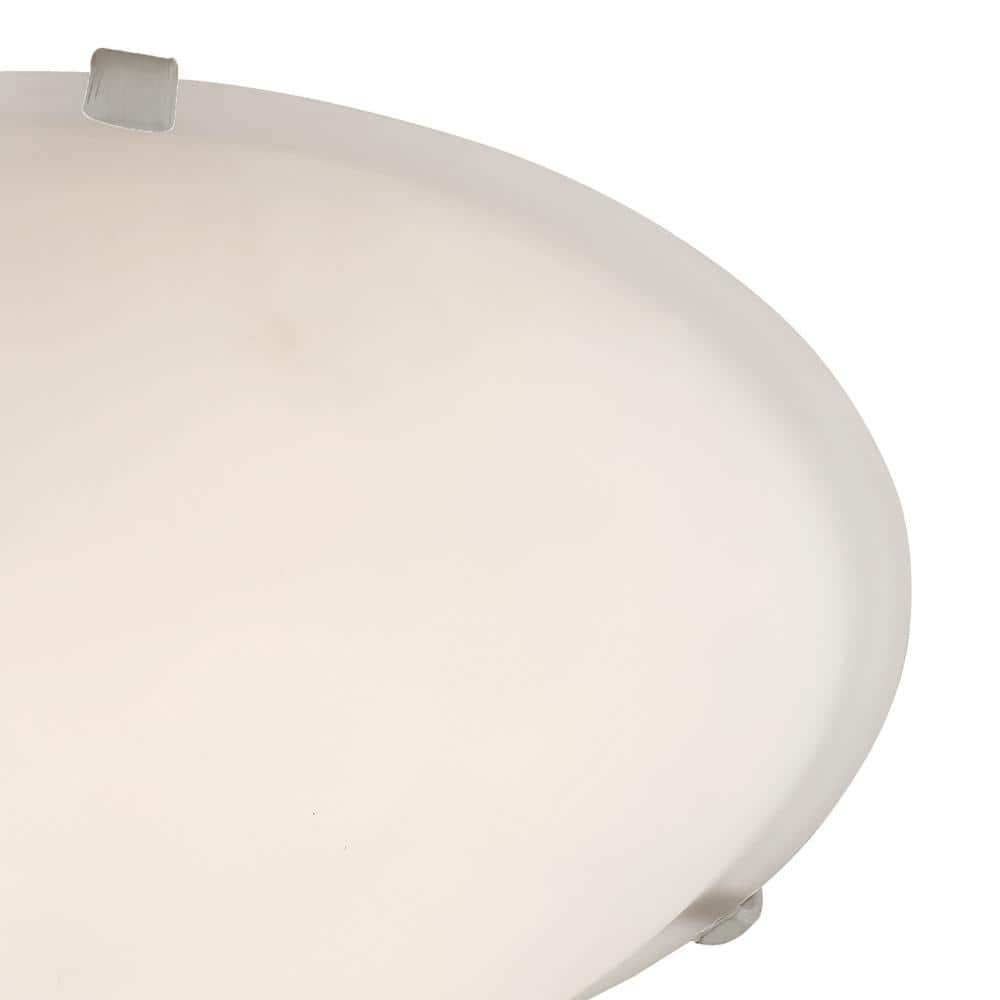 Cullen 12" Brushed Nickel and Frosted Glass Flush Mount Light