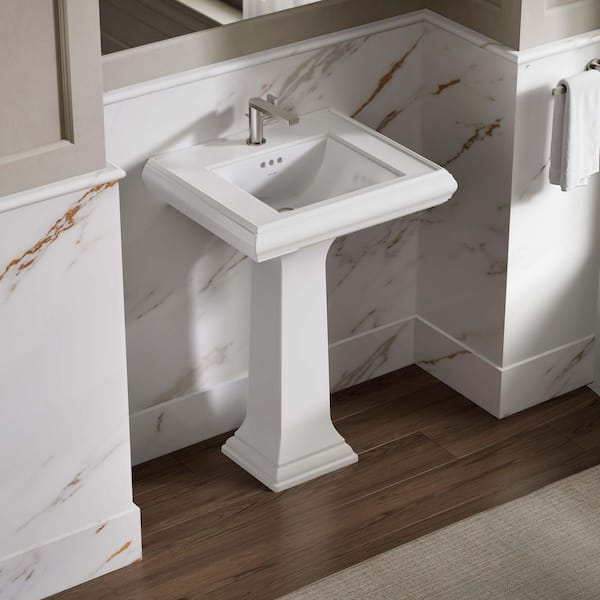 Memoirs Lavatory Ceramic Pedestal in White