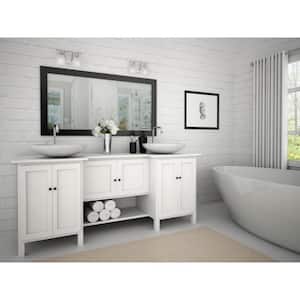 Lucky Collection 2-Light Brushed Nickel Frosted Prismatic Glass Coastal Bath Vanity Light