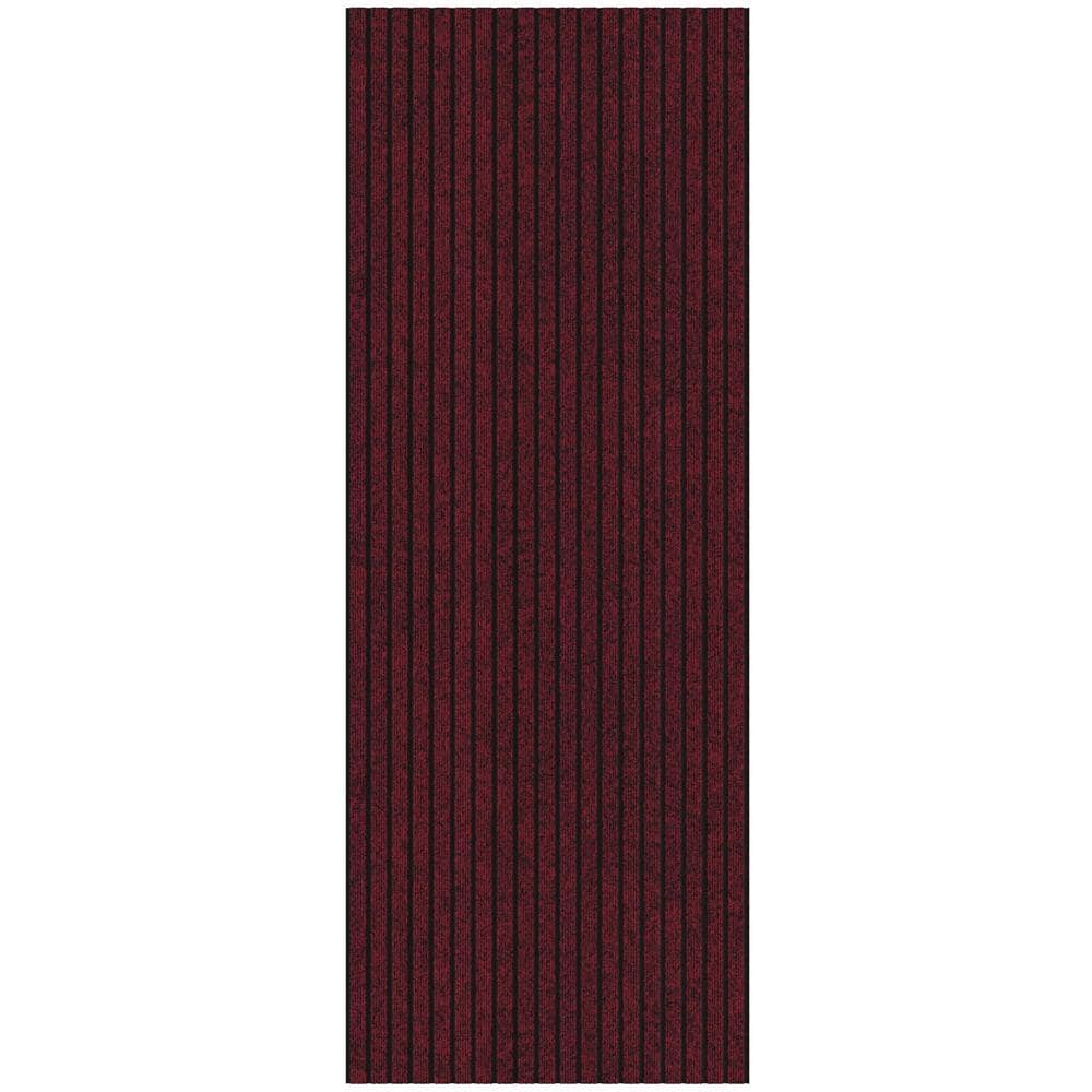 Utility Non-Slip Indoor/Outdoor Long Hallway Runner Rug 2 ft. 7 in. x 53 ft. Red Ribbed Polyester Garage Flooring price history on PriceWatchPro