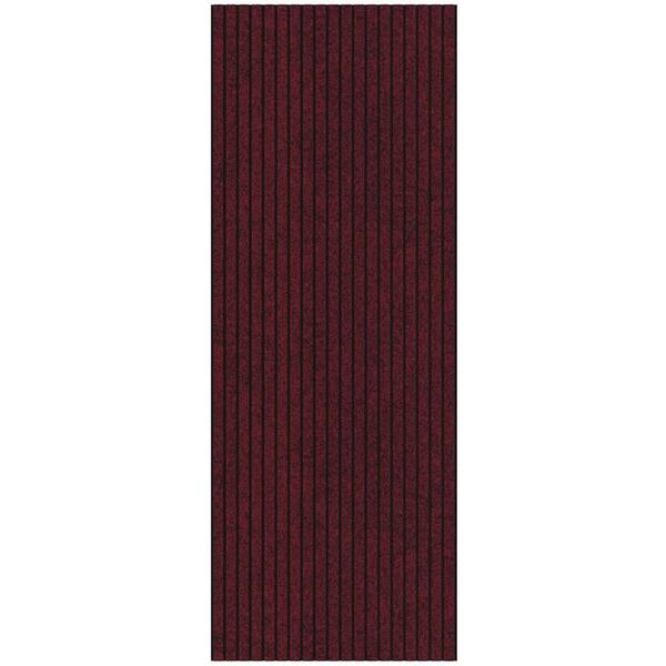 Heavy-Duty Polyester Garage Floor Ribbed Non-Slip Aisle Runner 2 ft. 7 in. x 53 ft. for Residential and Commercial, Red