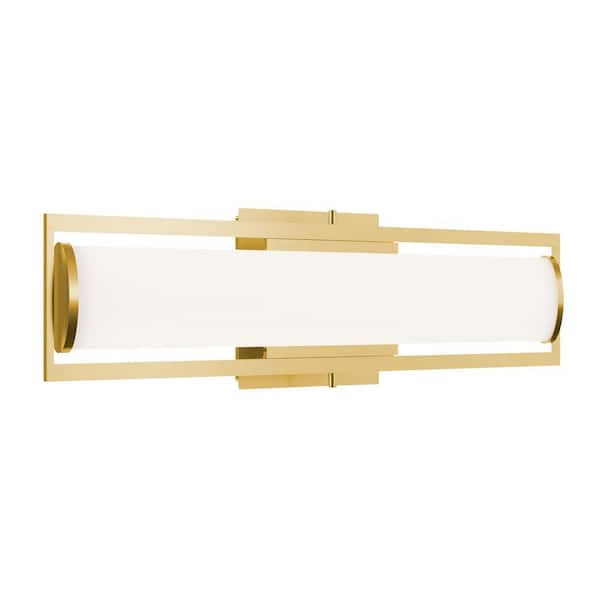 AFX Jordan 36 in. 1-Light Light Antique Brass LED Vanity Light Bar with Bulb Included