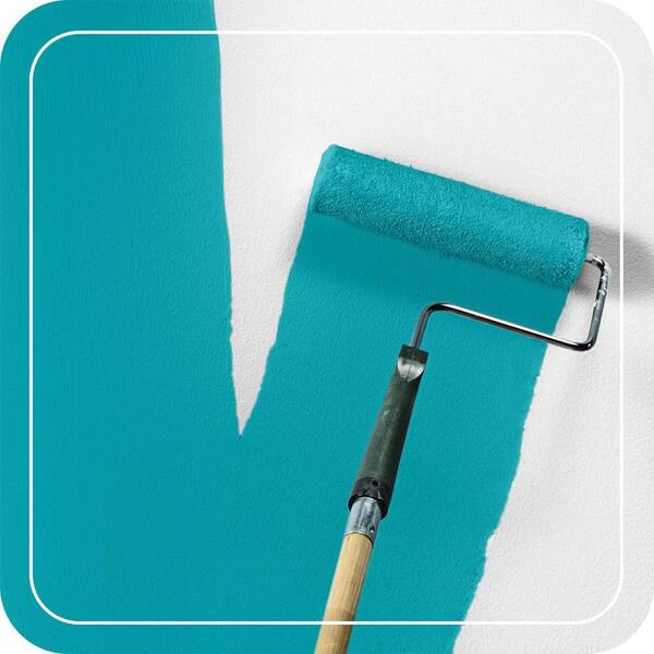 1 gal. #510B-6 Blue Jewel Flat EcoMix Plant-Based Interior Paint & Primer