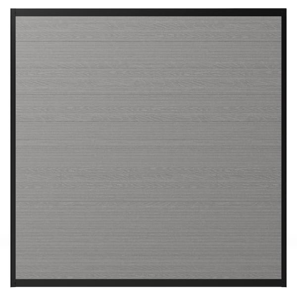 6 ft. H x 6 ft. W No Dig Edgewood Slate Grey Composite Privacy Fence Panel