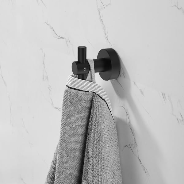 Bathroom Accessories Towel Racks  Towel Rack Aluminum Black Wall