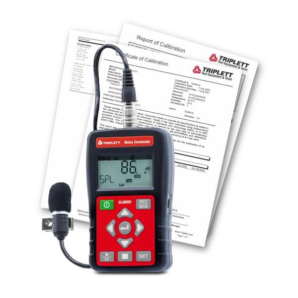 TRIPLETT Noise Dosimeter Sound Datalogger with Certificate of Traceability to NIST