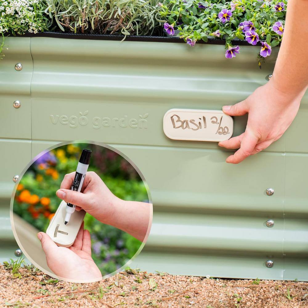 Modern Gray Tall Modular Metal Outdoor Raised Garden Bed