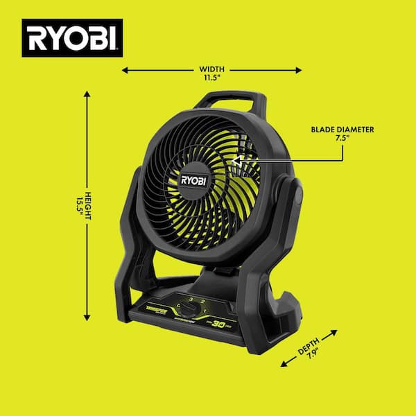 RYOBI ONE+ 18V Hybrid Cordless 7-1/2 in. Fan 30TH Anniversary Kit
