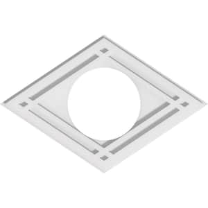 20 in. x 13.37 in. x 1 in. Diamond Architectural Grade PVC Contemporary Ceiling Medallion