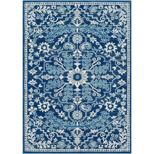 Demeter Navy/Teal 9 ft. 3 in. x 12 ft. 6 in. Oriental Area Rug