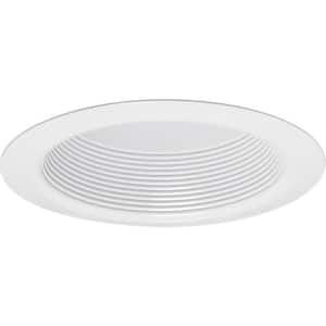 Contractor Select 6 in. White Recessed Baffle Trim with Torsion Springs