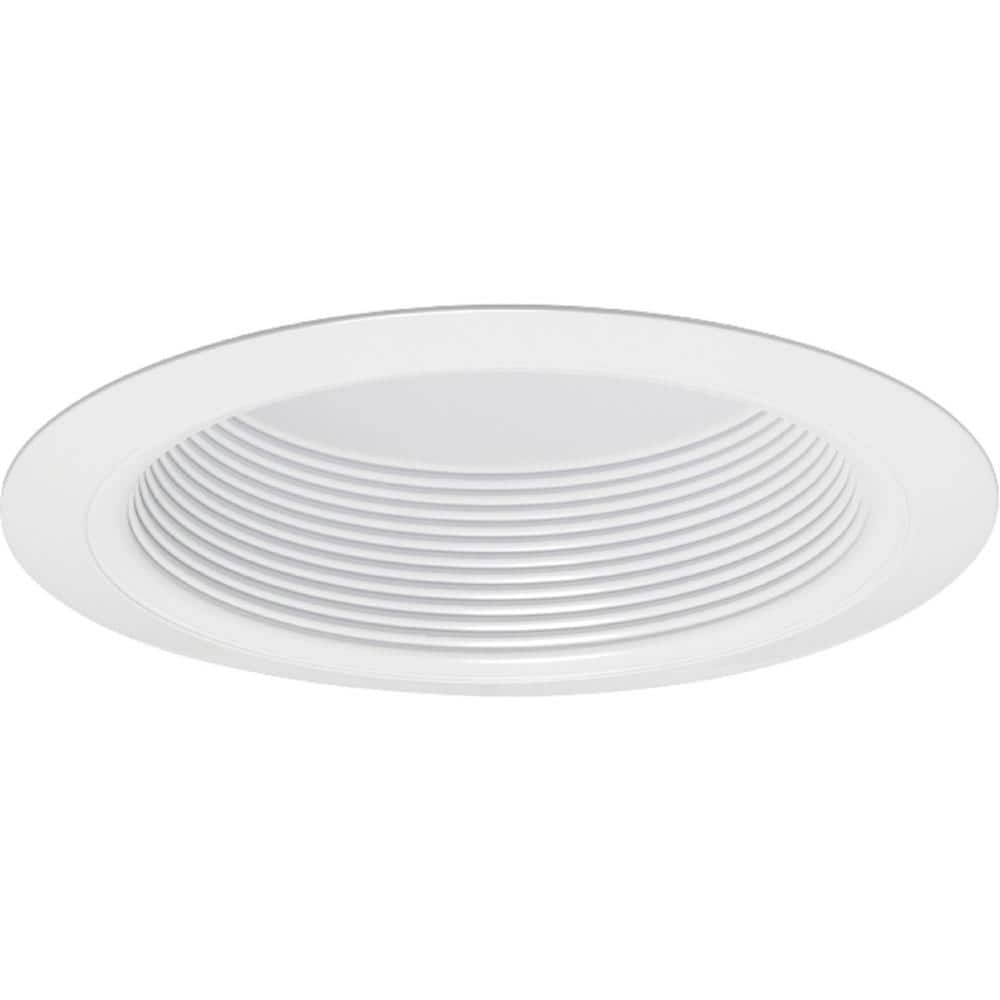 6-Inch White Aluminum LED Recessed Light Trim