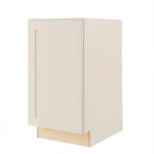 Avondale 18 in. W x 24 in. D x 34.5 in. H Ready to Assemble Plywood Shaker Trash Can Kitchen Cabinet in Antique White