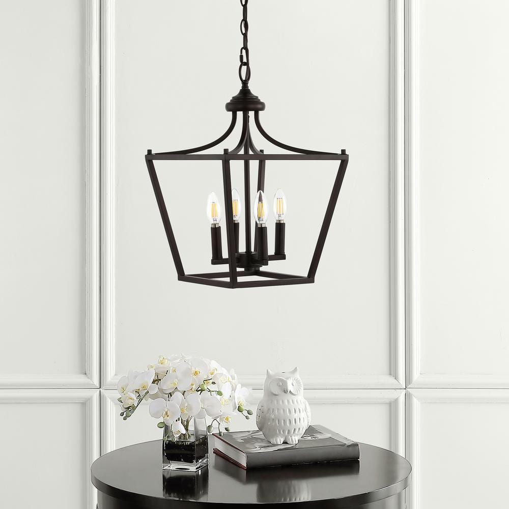 Camden 13" 4-Light LED Oil-Rubbed Bronze Farmhouse Pendant Lantern