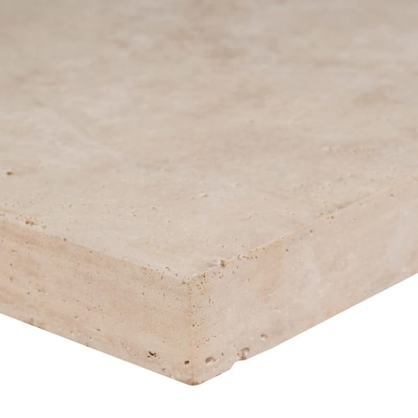 MSI Tuscany Beige 2 cm. x 16 in. x 24 in. Brushed Travertine Pool Coping (2.67 Sq. Ft.)