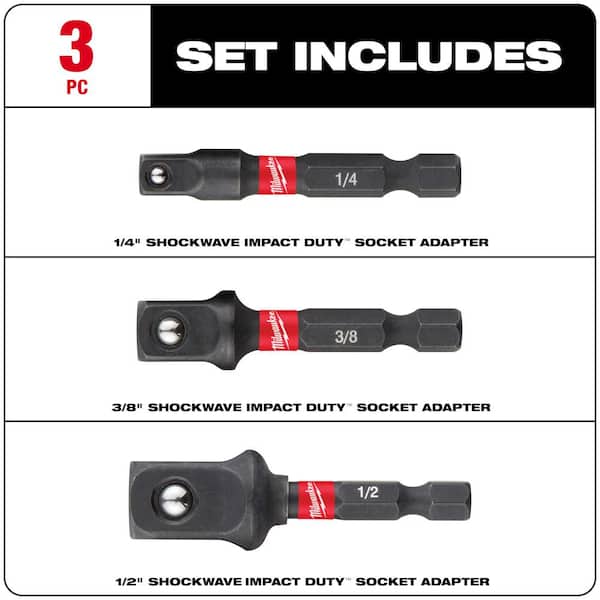 Milwaukee 48-32-4616 SHOCKWAVE 9 Pack HEX 1 in