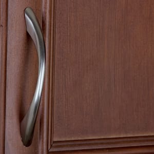 3-3/4 in. Center-to-Center Satin Nickel Curved Arch Cabinet Pulls (10-Pack)