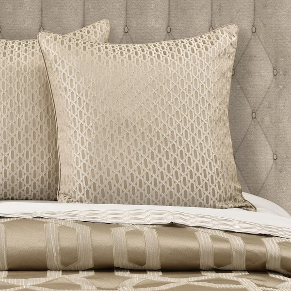 Olympus Sand Geometric Polyester Euro Sham 26 In. L X 26 In. W