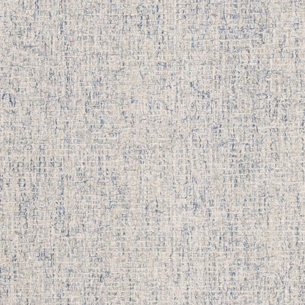 Handmade Abstract Blue Wool Area Rug, Easy Care, 4' x 6'
