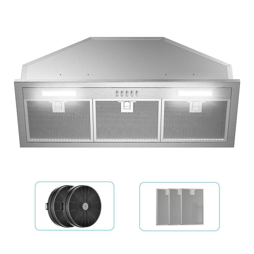 36 in. 500 CFM Ductless Convertible Insert Range Hood in Stainless Steel with Mesh Filter, 3-Speed Fan and LED Lights price history on PriceWatchPro