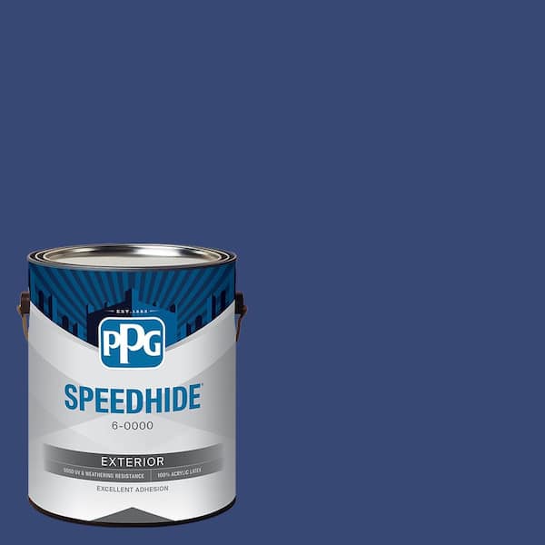SPEEDHIDE 1 gal. PPG1166-7 Daring Indigo Satin Exterior Paint