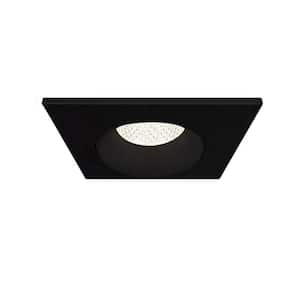 Midway 3.5 in. Square 2700K-5000K Selectable CCT Remodel Regressed Gimbal Integrated LED Recessed Light Kit in Black