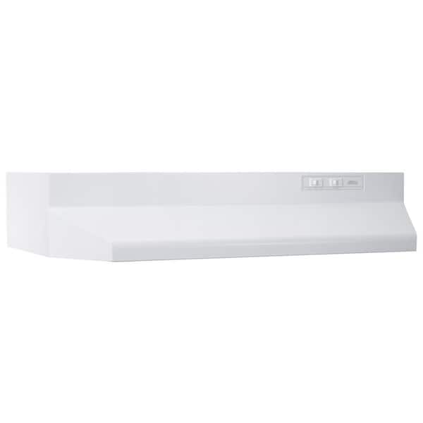 Broan-NuTone 40000 Series 24 in. 210 Max Blower CFM Ducted Under-Cabinet Range Hood with Light in White